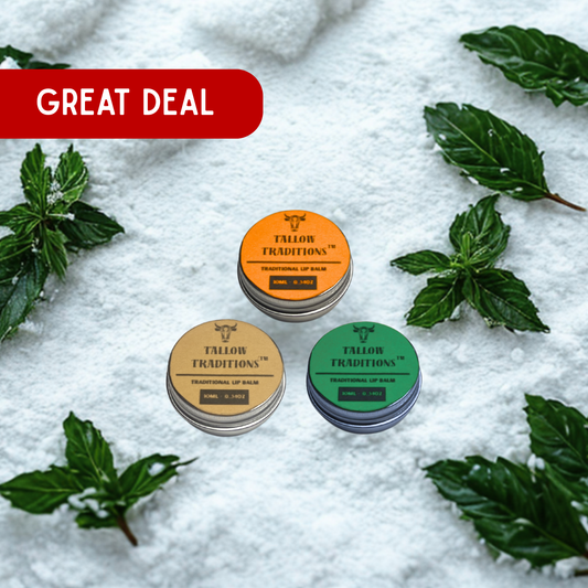 Tallow & Honey Lip Balm: Combo Pack