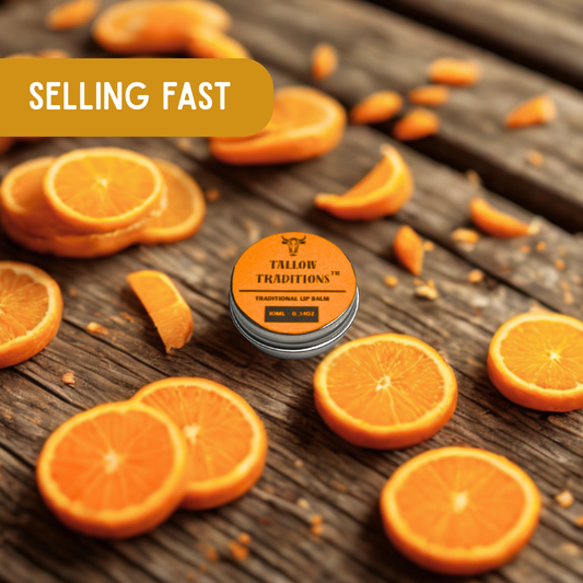 Tallow & Honey Lip Balm: Orange