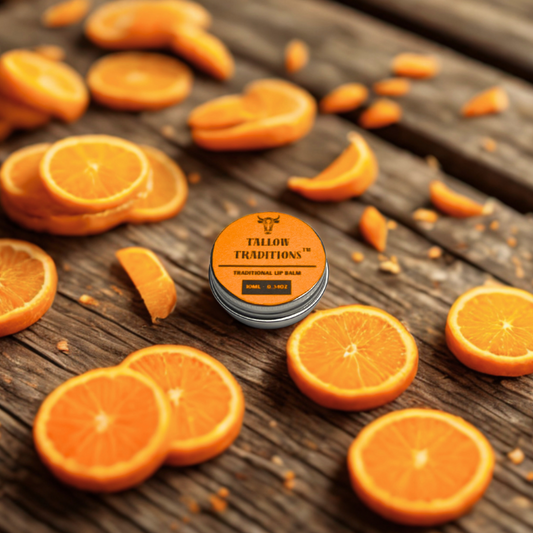 Tallow & Honey Lip Balm: Orange